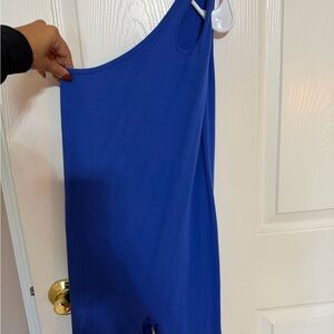 SHEIN Blue One-Shoulder Jumpsuit